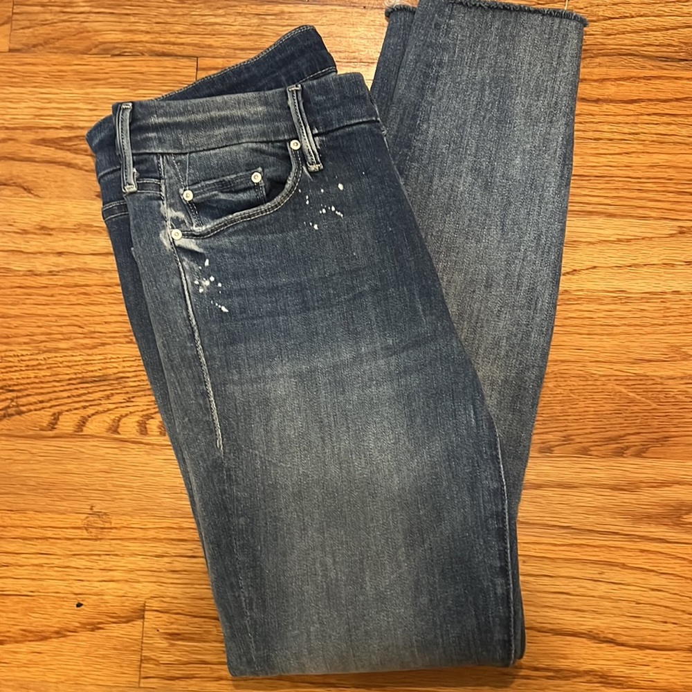 MOTHER Looker Ankle Fray Jeans